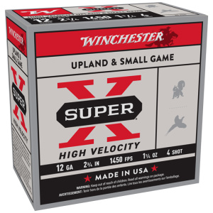 WINCHESTER SUPER-X 12GA 2.75" - 1-1/4OZ #4 1450FPS 25RD 10BX/C