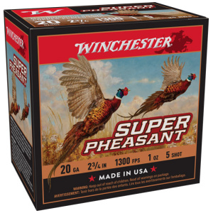 WINCHESTER SUPER PHEASANT 20GA - 1OZ #5 1300FPS 25RD 10BX/CS