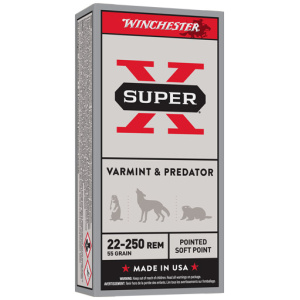 WINCHESTER SUPER-X 22-250 REM - 55GR PSP 20RD 10BX/CS