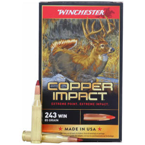 WINCHESTER COPPER IMPACT 243 - WIN 85GR 20RD 10BX/CS