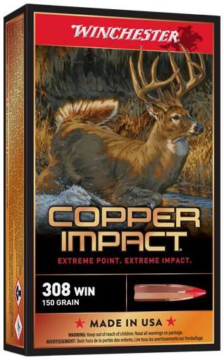 WINCHESTER COPPER IMPACT 308 - WIN 150GR 20RD 10BX/CS