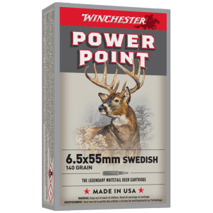 WINCHESTER 6.5X55 MAUSER - 140GR POWER POINT 20RD 10BX/CS