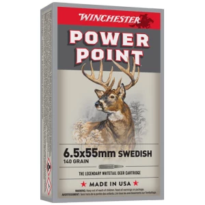 WINCHESTER 6.5X55 MAUSER - 140GR POWER POINT 20RD 10BX/CS