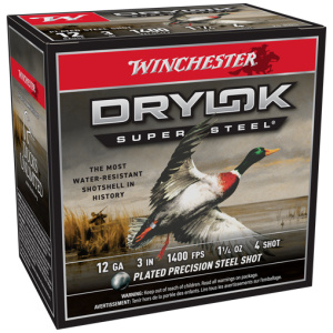 WINCHESTER DRYLOK 12GA 3" - 1-1/4OZ #4 25RD 10BX/CS