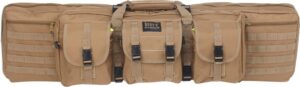 BULLDOG 43" 2 GUN TACTICAL CSE - 3 LARGE ACCESSORY POCKETS TAN