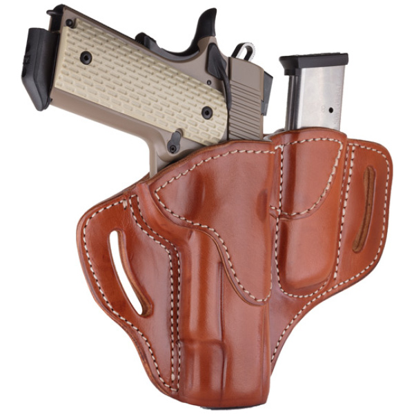 1791 BH1 BELT HOLTR W/ MAG HLD - MULT-FIT RH 1911 FRM 4-5" BRN
