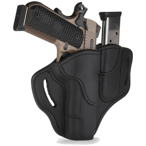 1791 BH1 BELT HOLTR W/ MAG HLD - MULT-FIT RH 1911 FRM 4-5" BLK