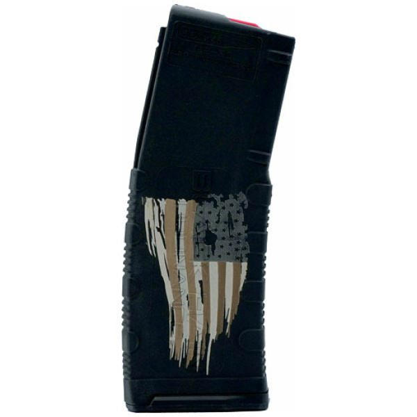 BLACK RAIN MAGAZINE AR15 30RD - 5.56" TATTERED FLAG ETCHED