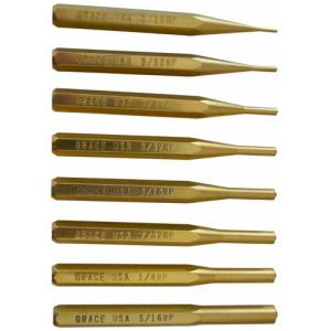 GRACE USA PUNCH SET - ROLL PIN PUNCH SET OF 8 BRASS