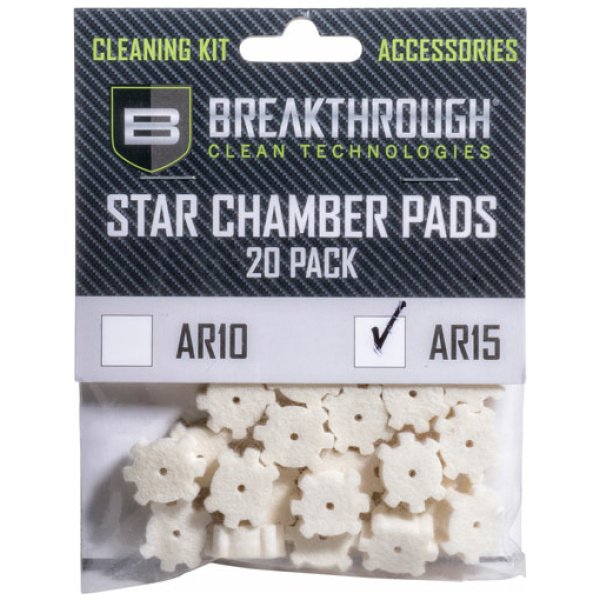 BREAKTHROUGH AR-15 STAR - CHAMBER PAD 20 PK W/ 8-32 ADTR