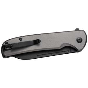 CIVIVI KNIFE CHEVALIER II 3.4" - GRAY ALUM HANDLE/BLACK STNWSH