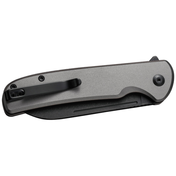 CIVIVI KNIFE CHEVALIER II 3.4" - GRAY ALUM HANDLE/BLACK STNWSH