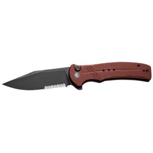 CIVIVI KNIFE COGENT 3.47" - BURGUNDY G10/BLACK STONEWASH
