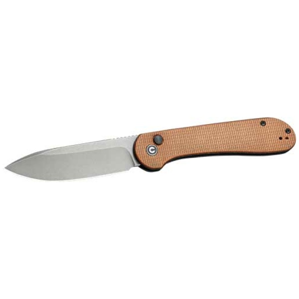 CIVIVI KNIFE ELEMENTUM 3.47" - BROWN MICARTA/GRAY STONEWASHED