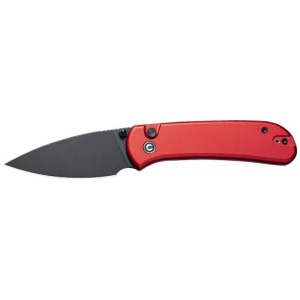 CIVIVI KNIFE QUIBIT 2.98" RED/ - BLK STONEWASH BUTTON LOCK