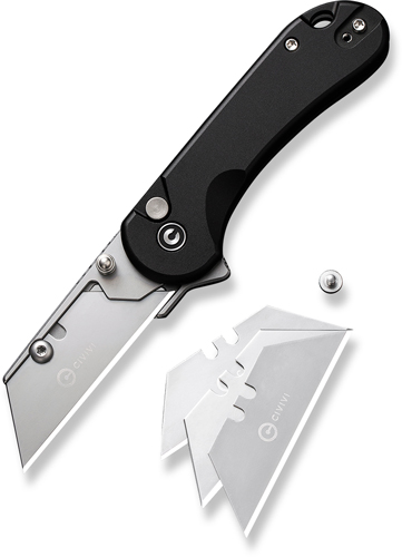 CIVIVI UTILITY KNIFE ELEMENTUM - 2.26" BLACK W/3 EXTRA BLADES - Image 3
