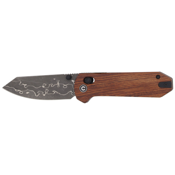 CIVIVI KNIFE YONDER 2.88" - GUIBOURTIA WOOD/DAMASCUS BLADE