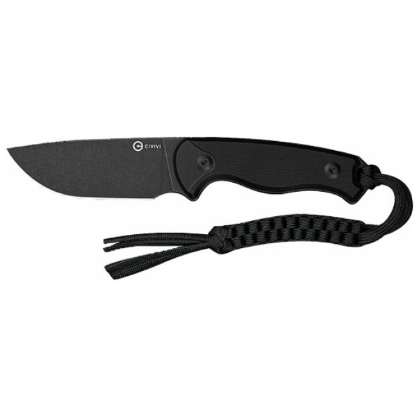 CIVIVI KNIFE TIMBERBARK 3.2" - FIXED BLACK/BLACK G10 STNWASH