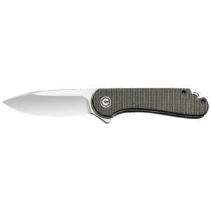 CIVIVI KNIFE ELEMENTUM 2.96" - GREEN MICARTA/SATIN D2 LNR LCK