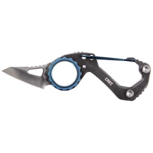 CRKT COMPANO SHEEPSFOOT 1.44" - CARABINER BLACK/SS FOLDER