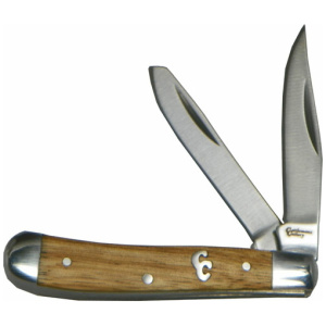 ABKT CATTLEMANS CUTLERY SAGE - BRUSH PEANUT 2-BLADE ZEBRAWD