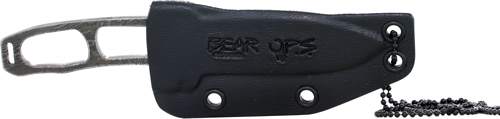 BEAR OPS COMBAT NECK KNIFE - 2.78" DAMASCUS W/KYDEX SHEATH - Image 2