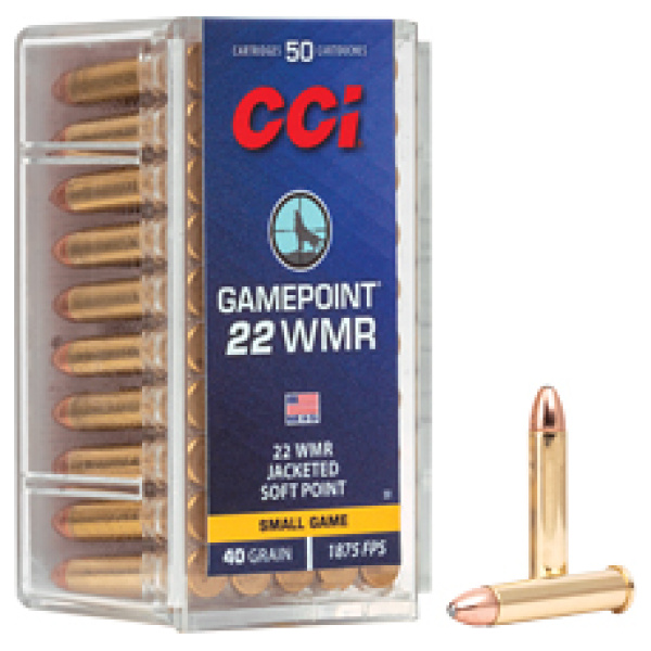 CCI 22WMR 40GR GAMEPOINT 50/2000