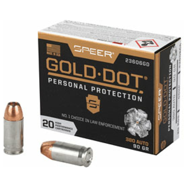 SPR GOLD DOT 380ACP 90GR HP 20/200