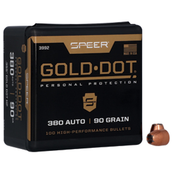 SPR GOLD DOT .355 90GR HP 100CT