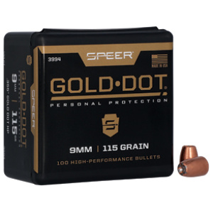 SPR GOLD DOT .355 115GR HP 100CT