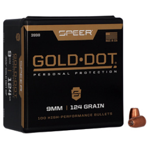SPR GOLD DOT .355 124GR HP 100CT