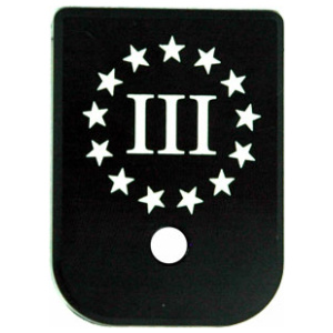 CRUXORD MAGAZINE BASE PLATE - 3% FLAG FITS MOST GLOCKS