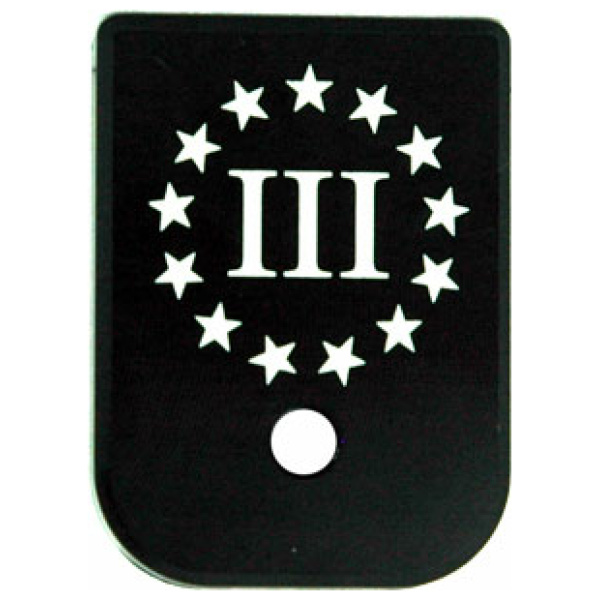 CRUXORD MAGAZINE BASE PLATE - 3% FLAG FITS MOST GLOCKS