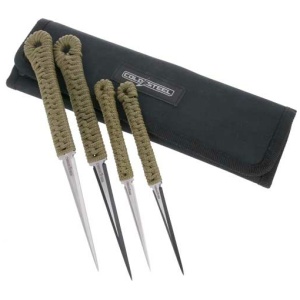COLD STEEL THROWING SPIKES  2- - 2.5" & 2-3.5" W/SHEATH