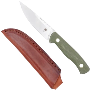 COBRATEC KOONSMAN 4" FIXED BLD - OD GREEN D2 W/LEATHER SHEATH