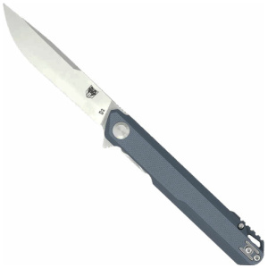COBRATEC MONARCH 3.5" FOLDER - GREY D2 STEEL W/CLIP