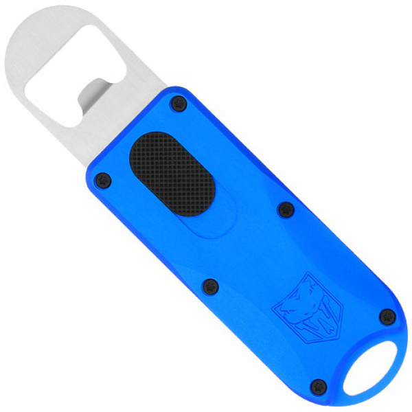 COBRATEC OTF BOTTLE OPENER - BLUE 4.62" OAL W/LANYARD LOOP