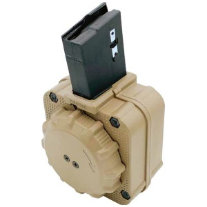PRO MAG MAGAZINE AR-15 223 - 65RD DRUM FDE POLYMER