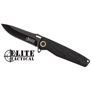 MC ELITE TACTICAL READINESS - 3.5" DROP POINT FLDR BLK/BLK