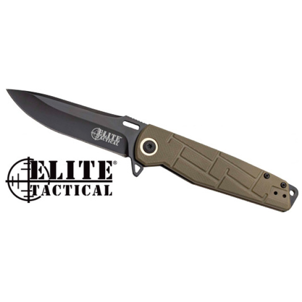 MC ELITE TACTICAL READINESS - 3.5" DROP POINT FLDR FDE/BLK