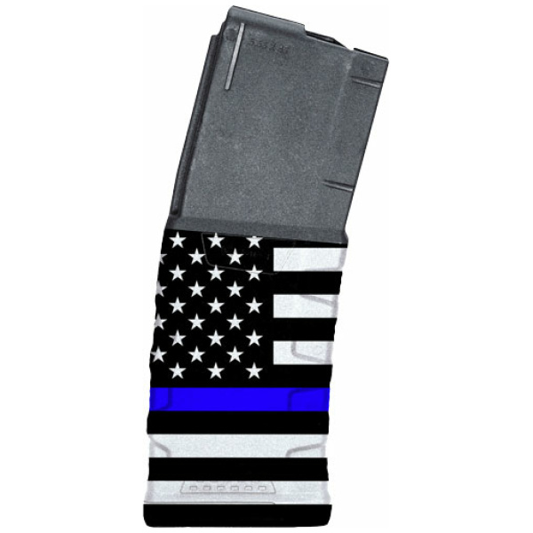 MFT EXD MAGAZINE AR15 5.56X45 - 30RD BLUE LINE FLAG