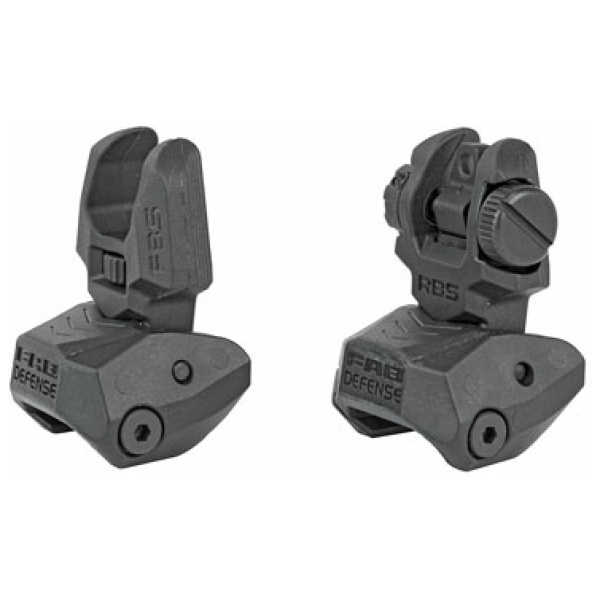 FAB DEF POLY FLIP-UP SIGHT SET BLK
