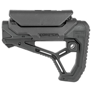 FAB DEF AR15 STOCK W/CHEEK REST BLK