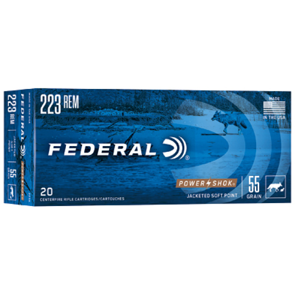 FED PWRSHK 223REM 55GR SP 20/200