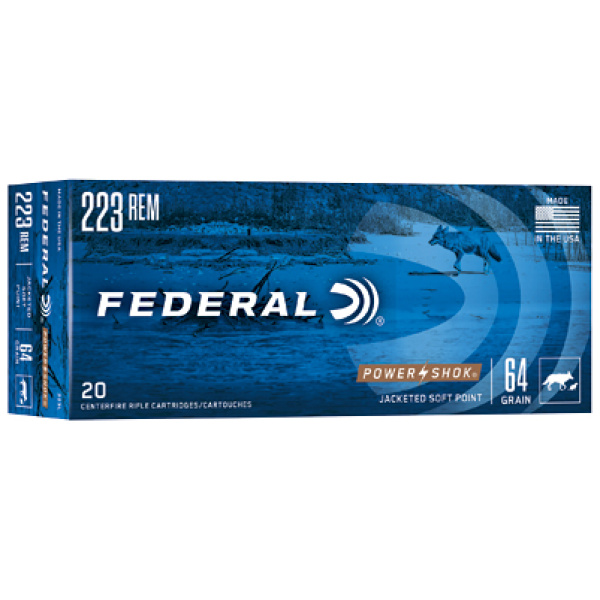 FED PWRSHK 223REM 64 GR SP 20/200