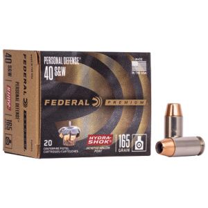 FED HYDRA-SHOK 40S&W 165GR 20/500
