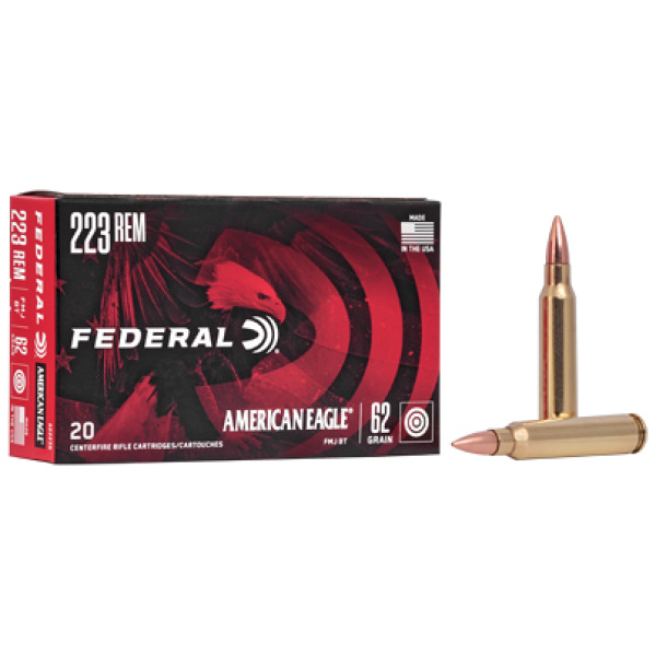 FED AM EAGLE 223 REM 62GR FMJ 20/500