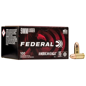FED AM EAGLE 9MM 115GR FMJ 100/500