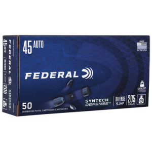FED SYN DEF 45AUTO 205GR SJHP 50/500