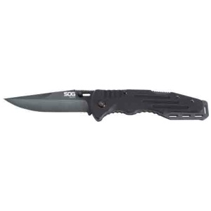 SOG KNIFE SALUTE HARDCASED - BLACK 3.6" BLADE